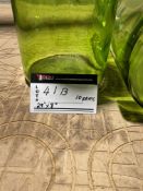 PAIR OF OVERSIZED HAND-BLOWN GREEN GLASS BOTTLES (APPROX. 29” X 8”) — 10 PAIRS