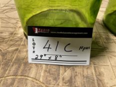 PAIR OF OVERSIZED HAND-BLOWN GREEN GLASS BOTTLES (APPROX. 29” X 8”) — 10 PAIRS