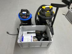 LOT/MASTER VAC 15L 2 HP WET/DRY VACUUM & STANLEY 4.0 HP 6 GALLON WET/DRY VACUUM WITH ACCESSORIES