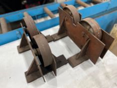 HEAVY-DUTY STEEL ROLLER SUPPORT STANDS (PAIR)