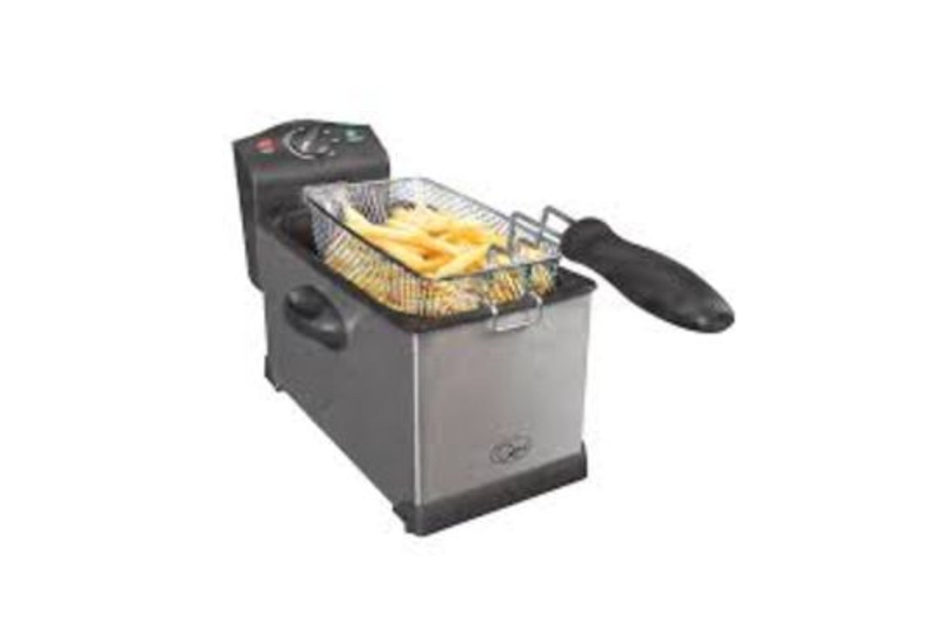 Quest 35140 3 Litre Stainless Steel Deep Fat Fryer / 130-190°C Adjustable Temperature. - EBR7.