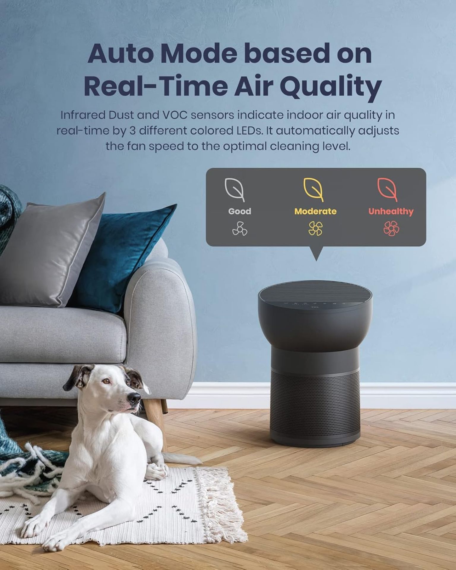 BRAND NEW TCL Breeva A2 Smart Air Purifier with 4-Stage Clean, True HEPA (H13), Removes 99.97% of - Image 2 of 7