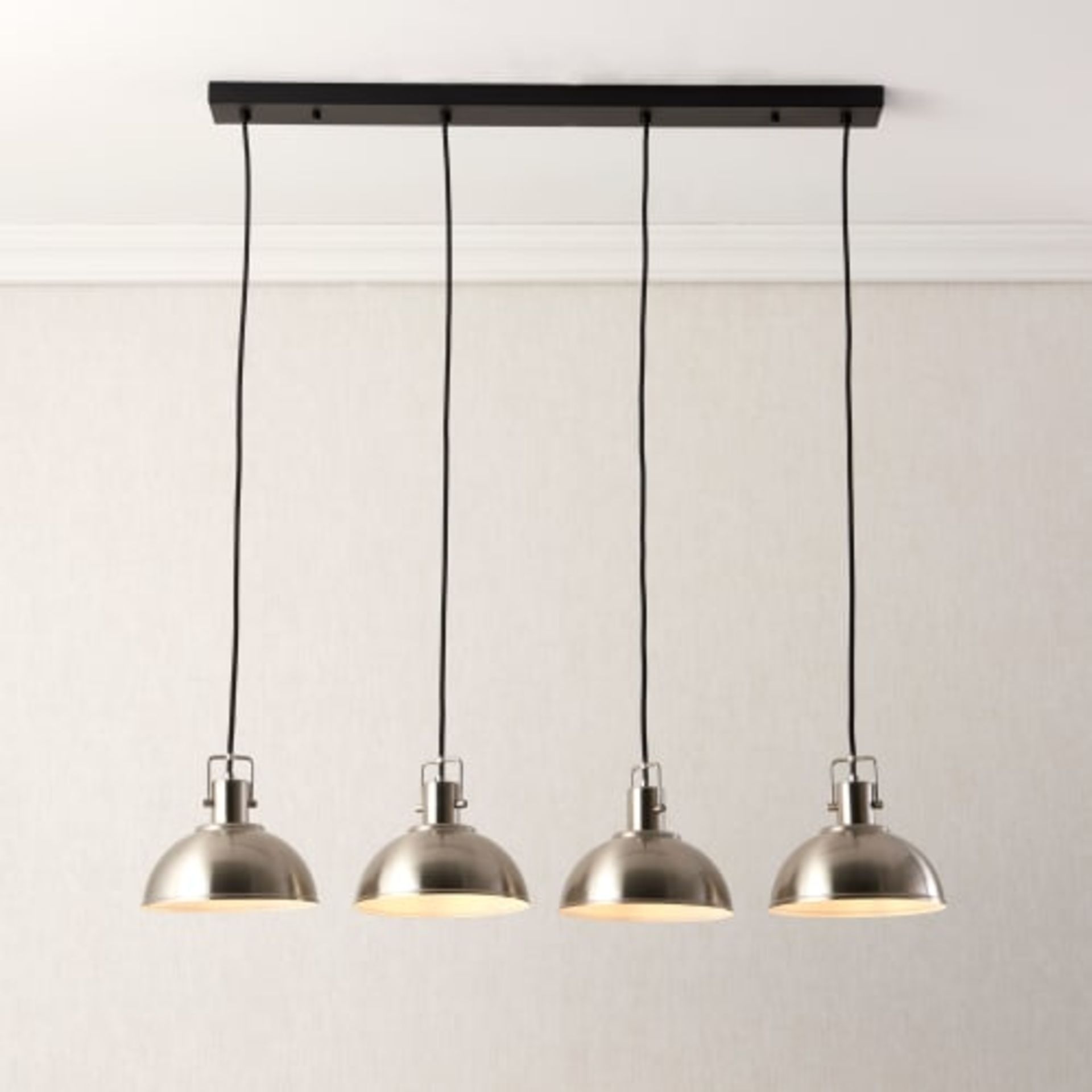 4x NEW & BOXED SAXBY Kella Four Light LED Bar Pendant - SATIN NICKEL & MATT BLACK. RRP £75 EACH. ( - Image 3 of 3