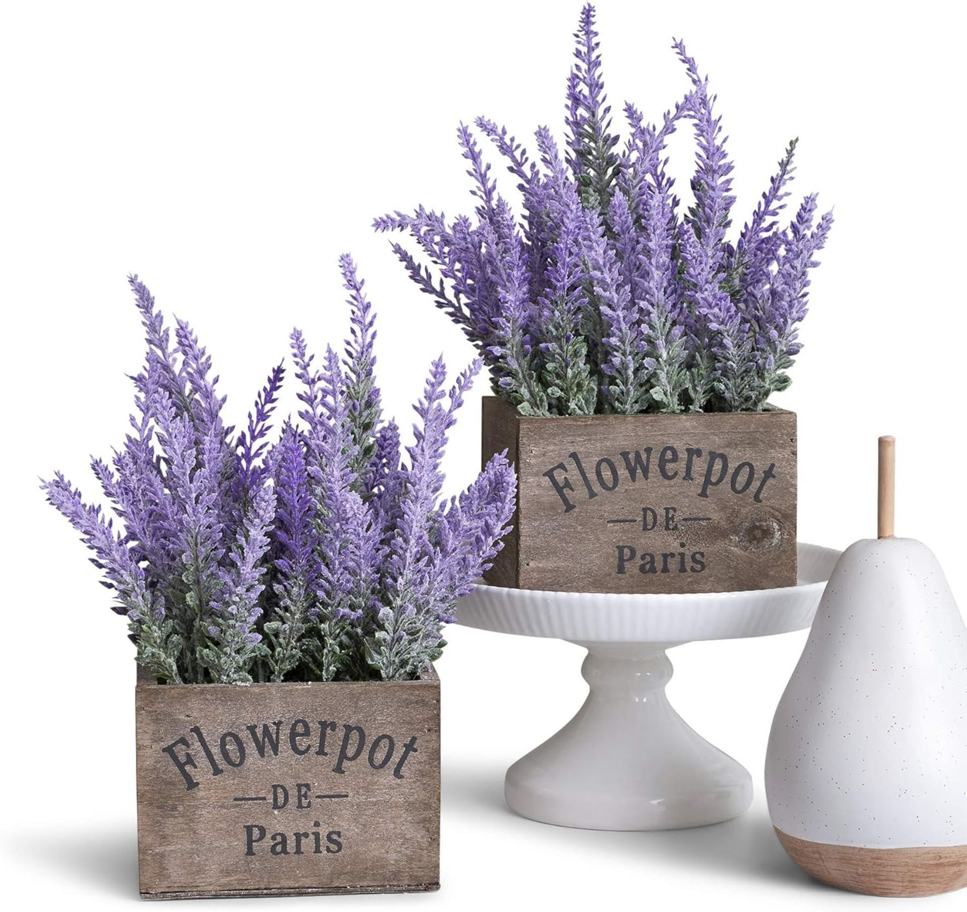 Pallet To Contain 144 x New & Boxed Sets of 2 Butterfly Craze Artificial Lavender Plants in Rustic