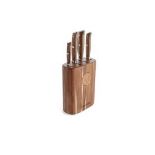 20 X BRAND NEW MAUVIEL 1830 COPPER ACACIA KNIFE BLOCK STORAGE BLOCKS (KNIVES MOT INCLUDED) RRP £70