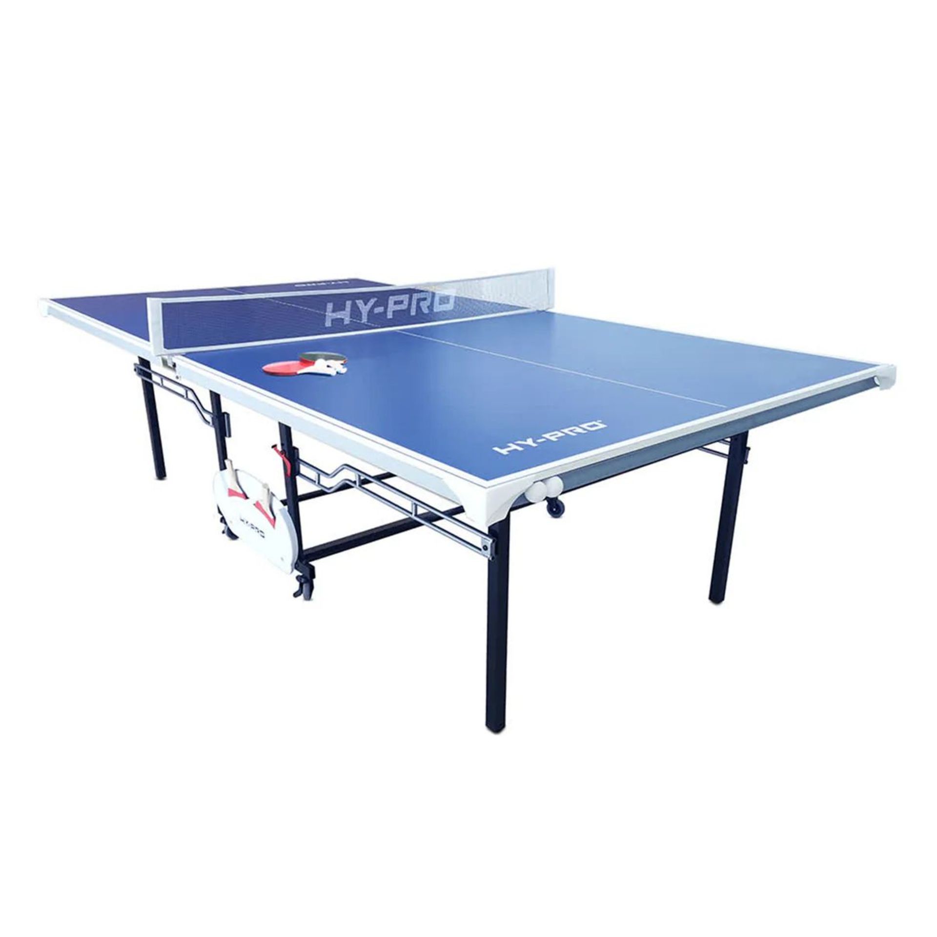 Hy-Pro 9ft Indoor Folding Table Tennis Table. - EFF. RRP £599.00. With a training mode and