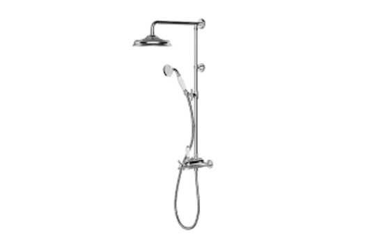 GoodHome Etel Chrome effect Thermostatic Multi head shower. - Pw12.