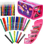 20 X BRAND NEW GirlZone Arts and Crafts Fruit Scented Markers and Pencil Case for Girls, Awesome