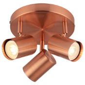 8x NEW & BOXED SAXBY Tour 3 Plate Light - COPPER. RRP £38 EACH. (R8-9/1-1/1-5/13-10). The copper