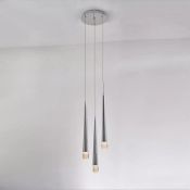 NEW - Avivo Droplet PD2309-3B | 3 Light LED Pendant Ceiling Fitting - RRP 399.05 - ER49