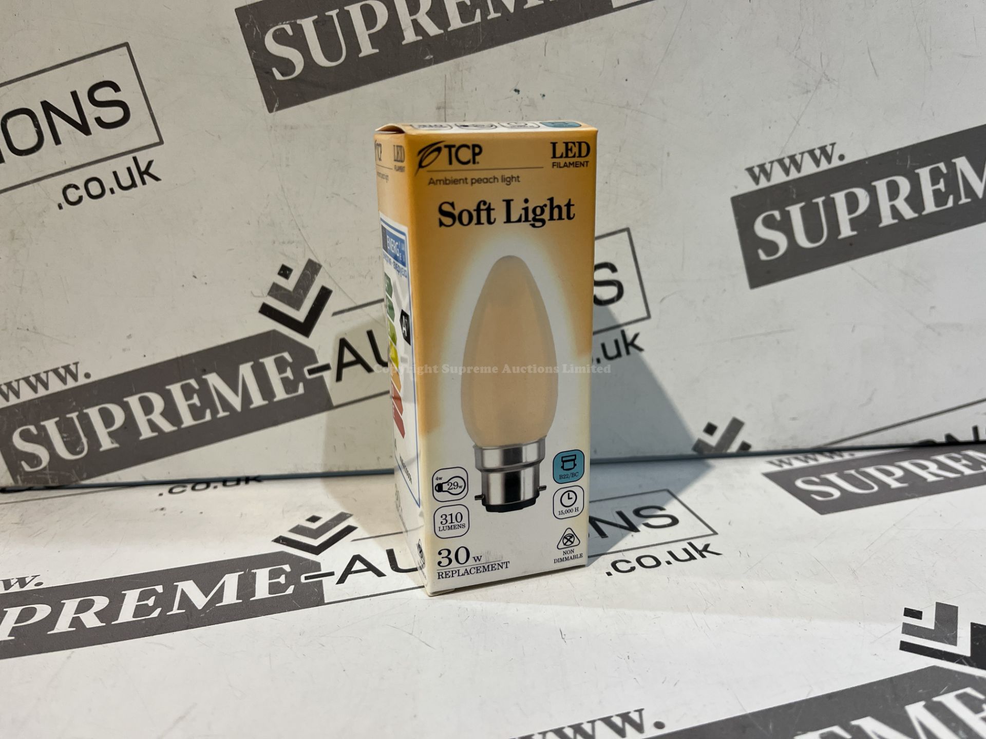 144 X BRAND NEW TCP AMBIENT EACH LIGHT SOFT LIGHT LED FILAMENT B22 LIGHT BULBS R15-10