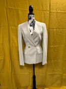 Brand New Del Core Bone Double-Breasted Fitted Jacket – Size 40 S2L76 – RRP £1,950 –(EBR) Refined