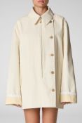 Brand New Del Core Oversized Jacket – Chalk White | Size 38 | RRP £1,505(EBR S2L52) Elevate your