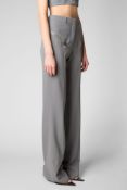 BRAND NEW DEL CORE ZIP CIGARETTE TROUSERS - CHALK WHITE - SIZE 44. RRP £1050. (AO B23 S2L49). A