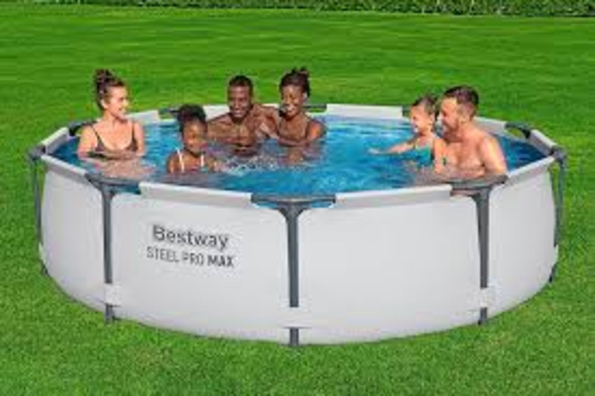 Bestway Steel Pro Max | Metal Frame Above Ground Pool, Family Outdoor ...