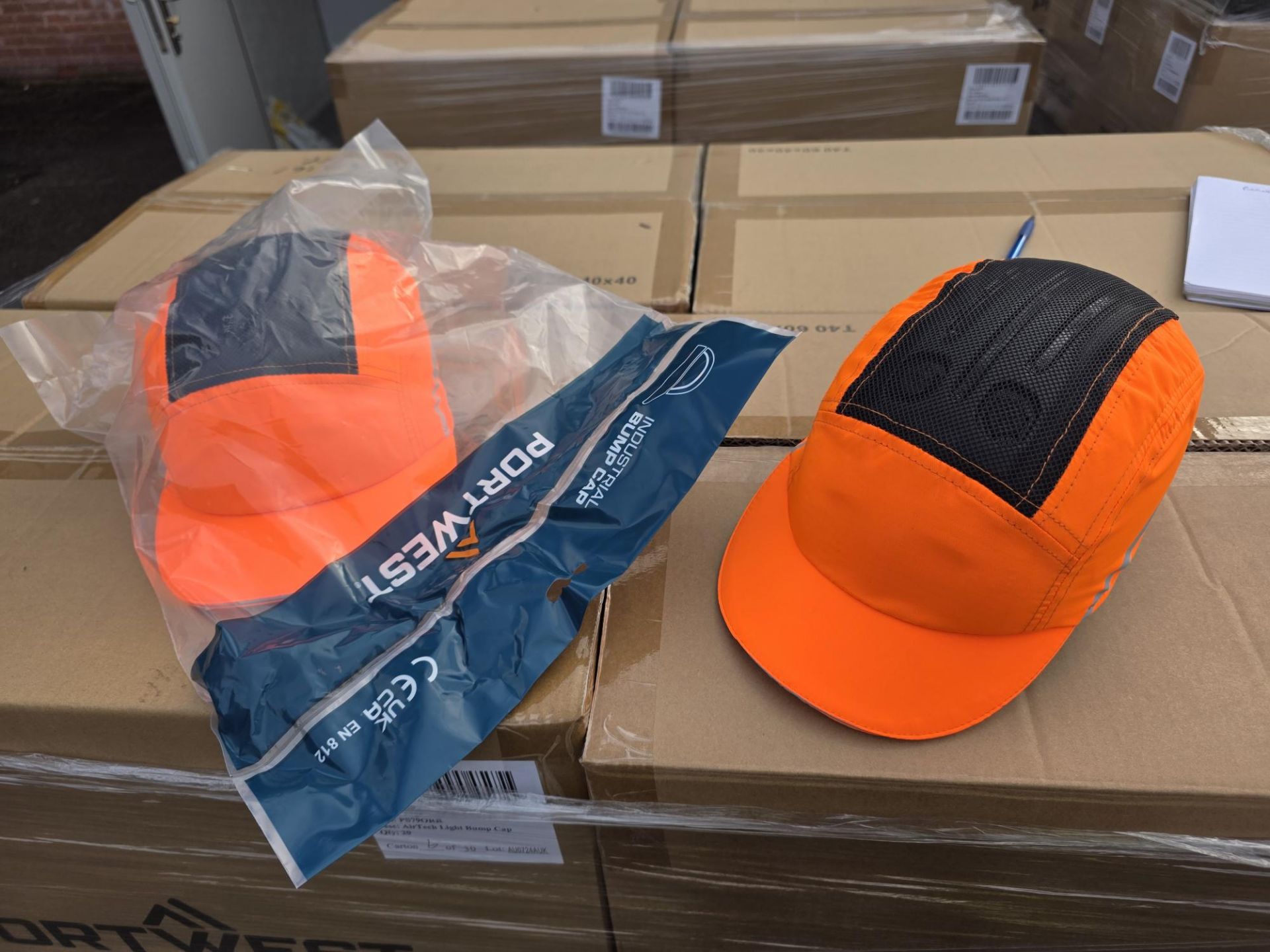 Pallet to Contain 240 x New & Packaged Portwest PS79 AirTech Light Bump Cap (LOCATION: 2.4; 2.7)
