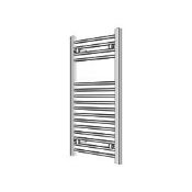 Flomasta 800mm x 400mm 675BTU Chrome Flat Towel Radiator. - SR1.3.1.
