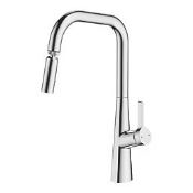 Swirl Berne Pull-Out Spray Mixer Kitchen Tap Chrome. - SR1.3.2.