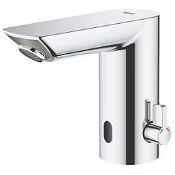 Grohe Bau Cosmopolitan E Battery-Powered 123mm Chrome Mono Basin Mixer Tap. - SR1.3.3. RRP £219.99.