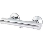 Rize Exposed Single Outlet Thermostatic Silver Mixer Shower Valve. - SR1.3.3.