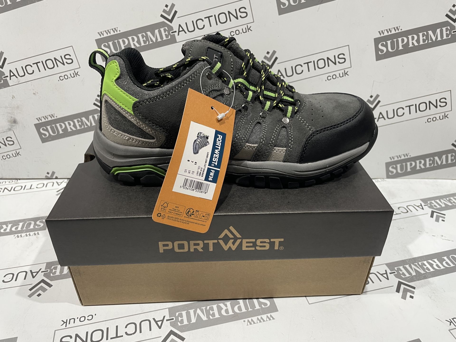 6x BRAND NEW PAIRS OF PORTWEST FW36 STEELITE LOIRE LOW CUT TRAINER - SIZE 6. (R16-11)