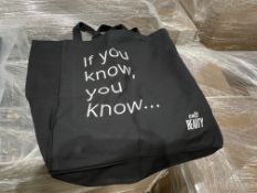 28 X BRAND NEW CULT BEAUTY IF YOU KNOW YOU KNOW LARGE BLACK FASHION TOTE BAGS (LOC: 22.7-AA587)