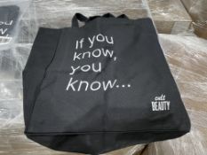 23 X BRAND NEW CULT BEAUTY IF YOU KNOW YOU KNOW LARGE BLACK FASHION TOTE BAGS (LOC: 22.15-AA583)