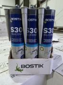 60 x Bostik S30 Sanitary Acetoxy Silicone Sealant 310ml Grey. RRP £12.43 per tube. Bostik S30