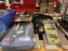 12 PIECE MIXED LOT INCLUDING BBQ ACCESSORIES, YALE DOOR CHAINS, HOSE PIPE ETC (LOC: 30.4-BB1589)