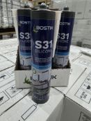 160 x Bostik Pro S31 Sanitary Silicone 310ml White. RRP £12.49 per tube. • +/- 25% flexibility •