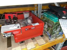 14 PIECE MIXED LOT INCLUDING WEB BBQ UTENSIL SET, CHARBOIL GLOVES, LIGHTING ETC (LOC: 6.7-BB1904)