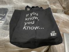 24 X BRAND NEW CULT BEAUTY IF YOU KNOW YOU KNOW LARGE BLACK FASHION TOTE BAGS (LOC: 22.16-AA594)