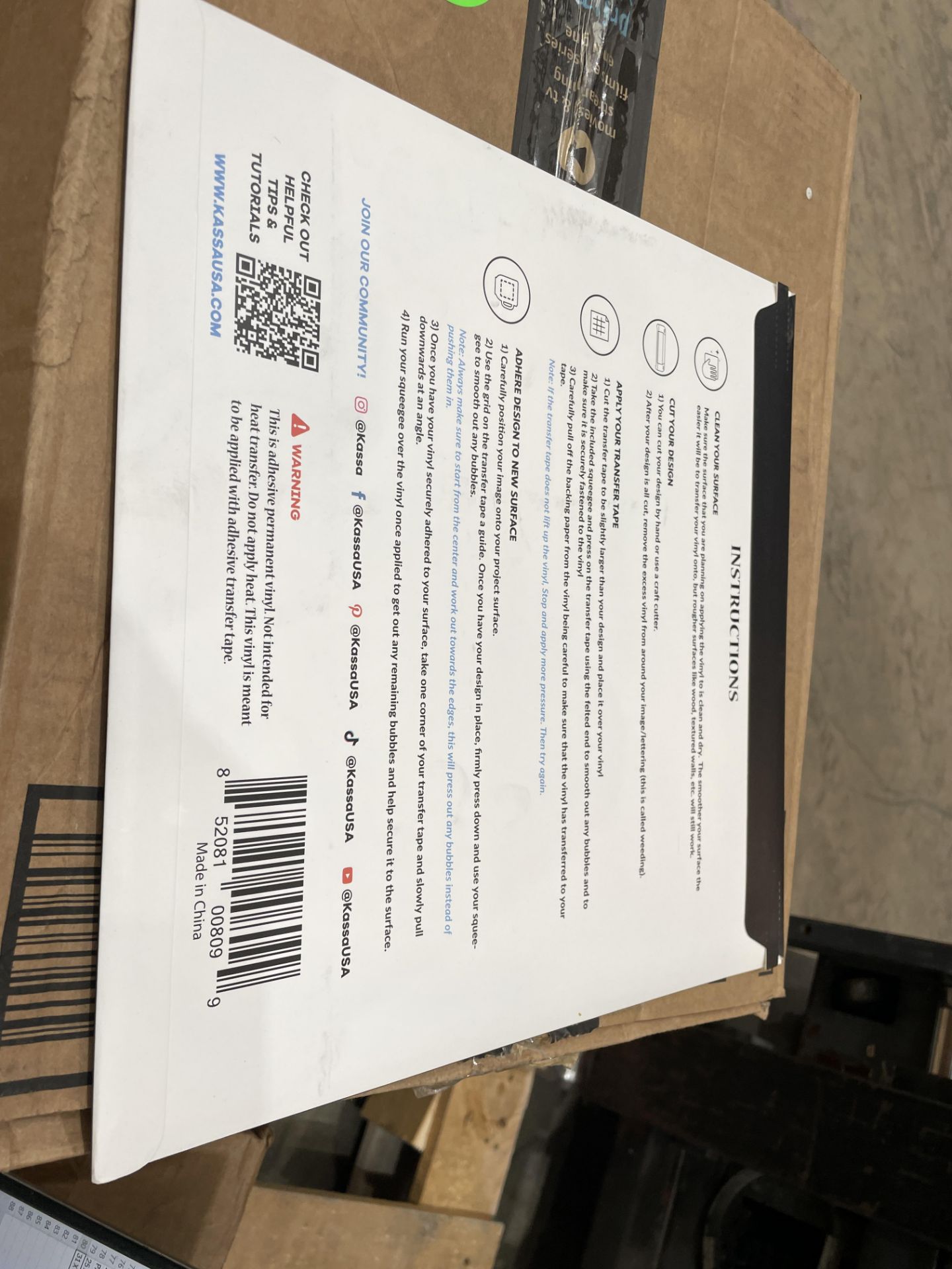 25 X BRAND NEW KASSA PACKS OF 15 PERMANENT BLACK VINYL SHEETS 12 X 12 ...