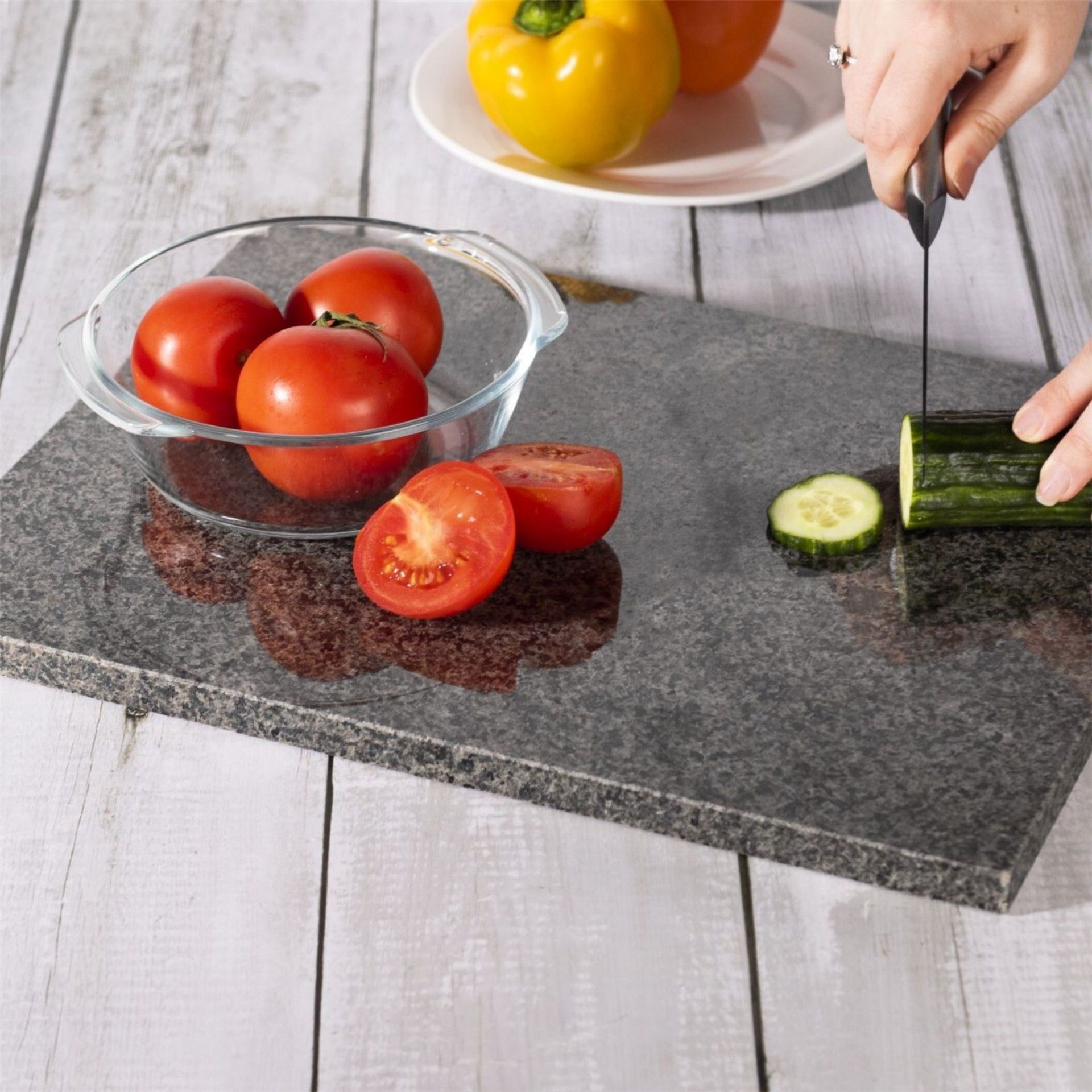 21 X BRAND NEW MAISON AND WHITE PREMIUM BLACK SPECKLED GRANITE CHOPPING BOARD KITCHEN 40 X 30CM - Image 3 of 4