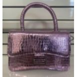 20 X BRAND NEW METALLIC SNAKE MINI LILAC ONE SIZE HANDBAGS R1.1/1.2/2.5