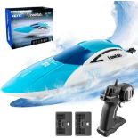 4 X BRAND NEW 4DRC S4 RC Boat 2.4GHz High Speed RC Racing Boat with 2 Rechargeable Batteries for