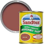 50 X BRAND NEW SANDTEX HOT BRICK MASONARY SEAL SMOOTH MASONARY PAINT TUBS 150ML