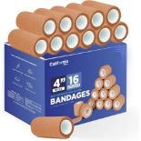 18 X BRAND NEW PACKS OF 24 2" X 5 YARD BEIGE NON ADHESIVE WOVEN BANDAGES R11-5