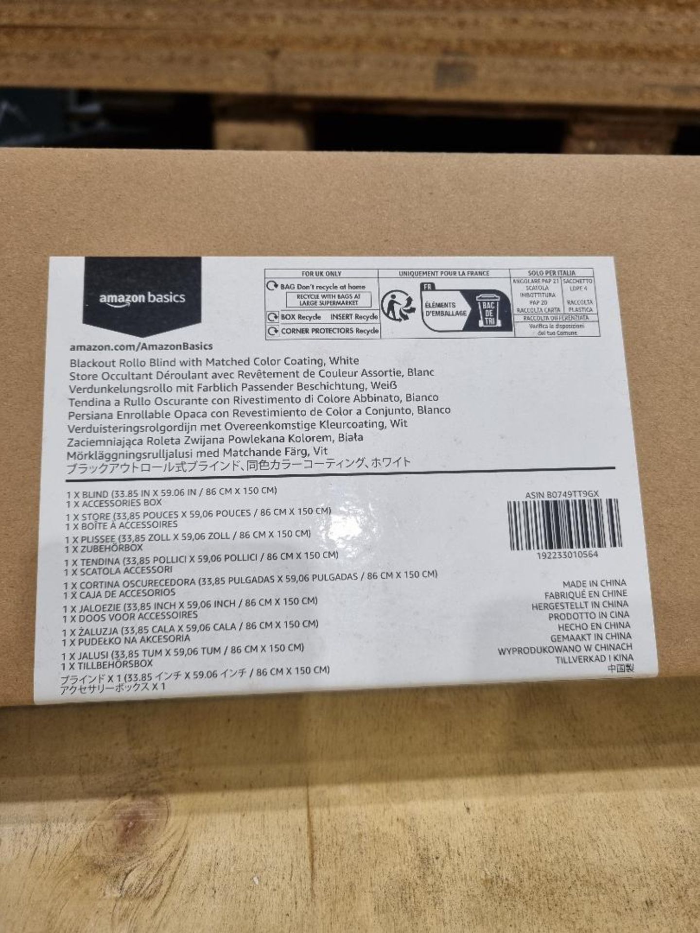 36 X NEW & BOXED AMAZON WHITE THERMAL ROLLER BLACKOUT BLIND 86CM X 150CM (LOC: 21.11 (RB)-2022250) - Image 2 of 4