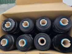 32 x BRAND NEW GRIP SYSTEMS ROBUST LIGHT STRETCH FILM - 7 MICRON - 400MM X 480M - BLACK. (