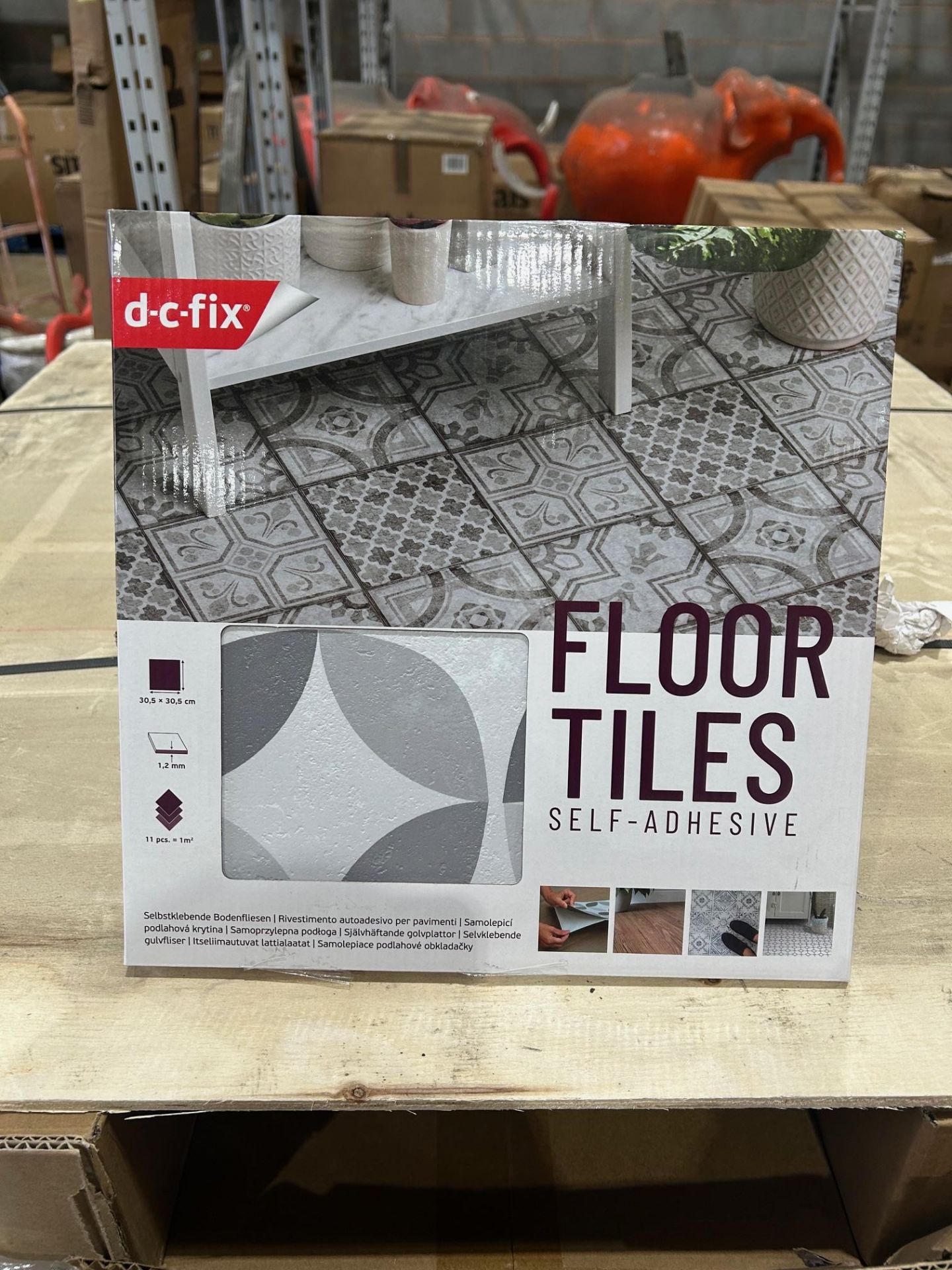 30 X Brand New Packs of D-C-Fix Floor Tiles. Self Adhesive. Geometric Style. 30.5cmx30.5cm. 1m2