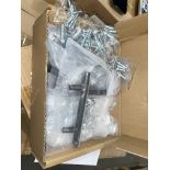 12 X BRAND NEW PACKS OF 25 EUROBAR CABINET HANDLES 1 1/2 INCH DIAMETER5.38 INCH. RUBBED BRONZE (LOC: