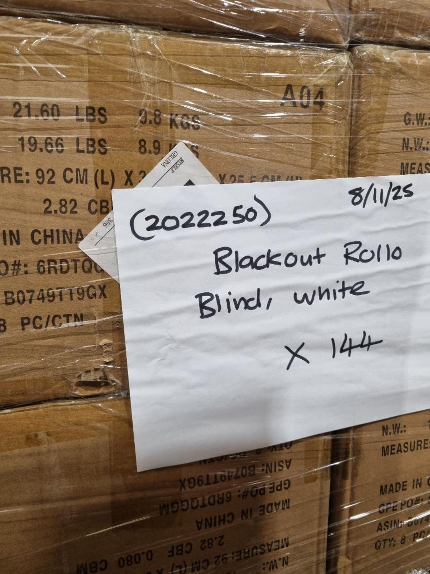 36 X NEW & BOXED AMAZON WHITE THERMAL ROLLER BLACKOUT BLIND 86CM X 150CM (LOC: 21.11 (RB)-2022250) - Image 4 of 4