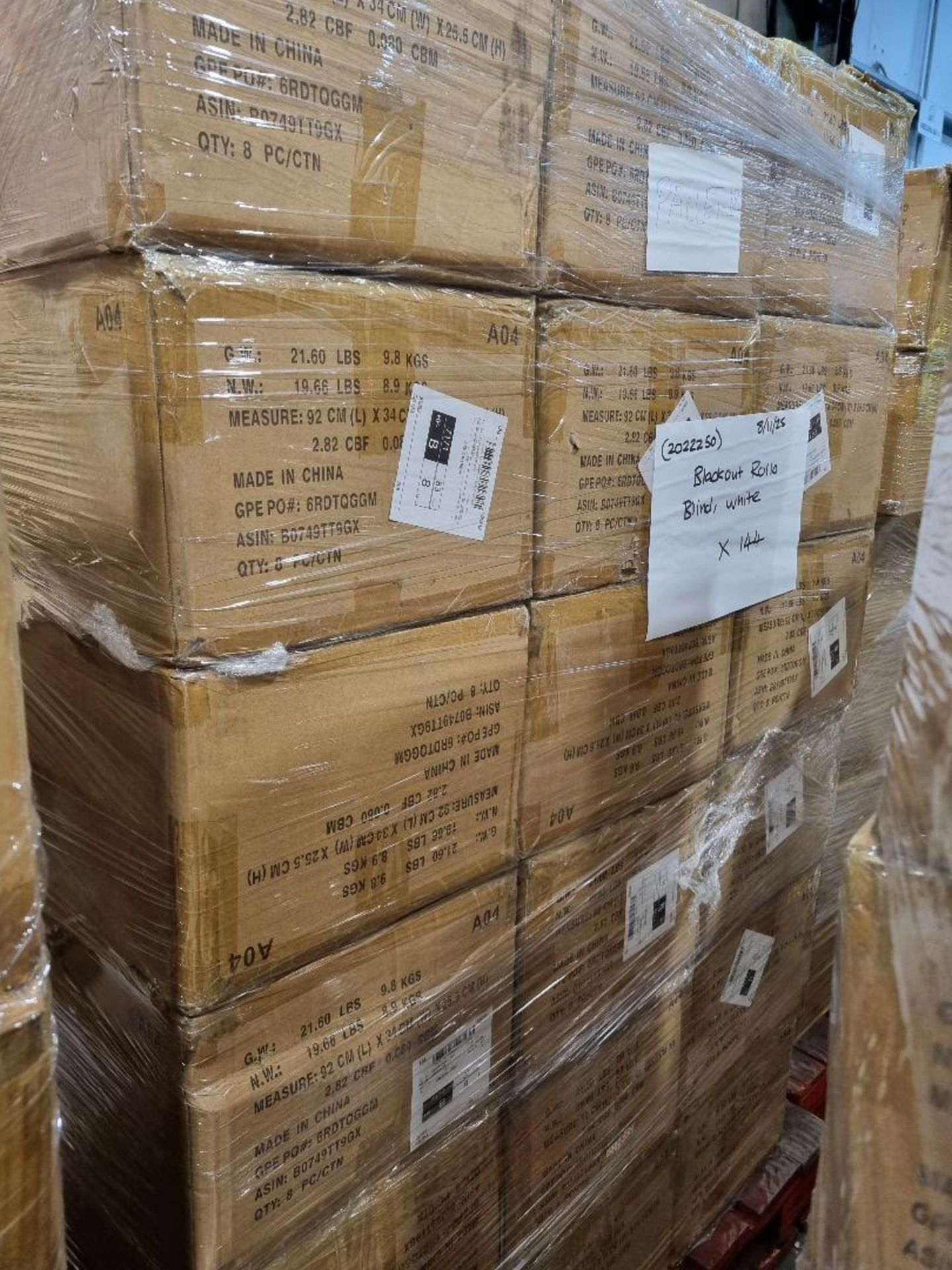 36 X NEW & BOXED AMAZON WHITE THERMAL ROLLER BLACKOUT BLIND 86CM X 150CM (LOC: 21.11 (RB)-2022250) - Image 3 of 4