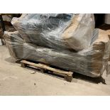 BRAND NEW LUXLY 3 SEATER SOFA - COTTON BLACK. (S1)