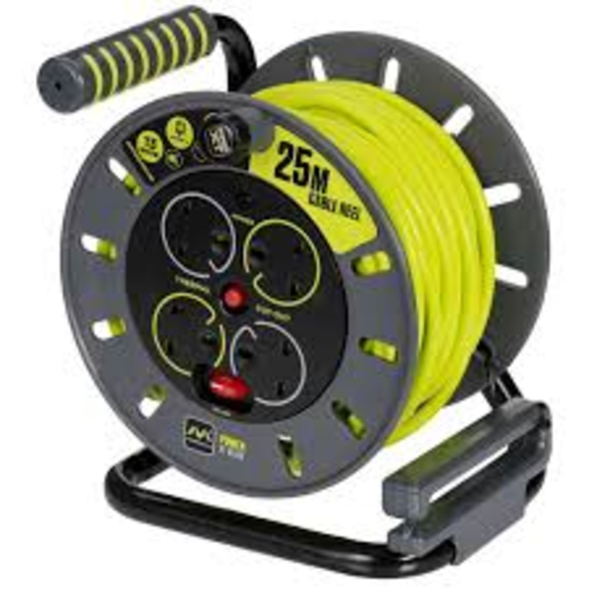 Masterplug 25m 13A 4 Socket Open Cable Reel. -SR1.4.3.