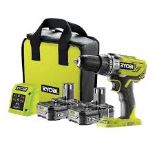 Ryobi ONE+ 18V Li-ion Brushed Cordless Combi drill (2 x 1.5Ah) - R18PD3-215SK. - SR2.1.2.