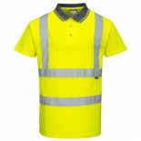 24 X BRAND NEW PORTWEST YELLOW HI VIS WORK POLO TOPS SIZE XL INSL-3