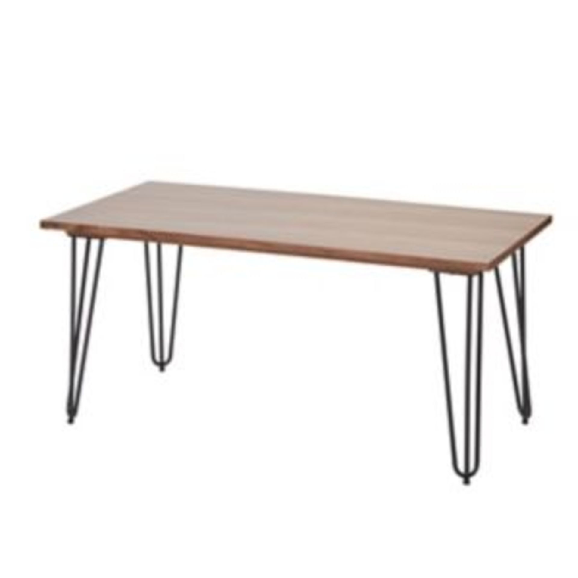 Industrial Coffee Table Console Side Wood Table Walnut Metal Legs Size 100/80cm-SR1(4.5)