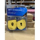 21 x New & Packaged Polco Kwiklok 00920 Tiedowns 2.5m Pair , Yellow. RRP £9.99 per pack. 2 x 2.5m